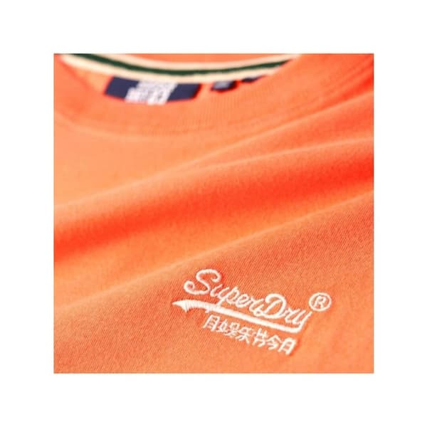 T skjorte Superdry Herrer Essensiell Logo Orange Bomull