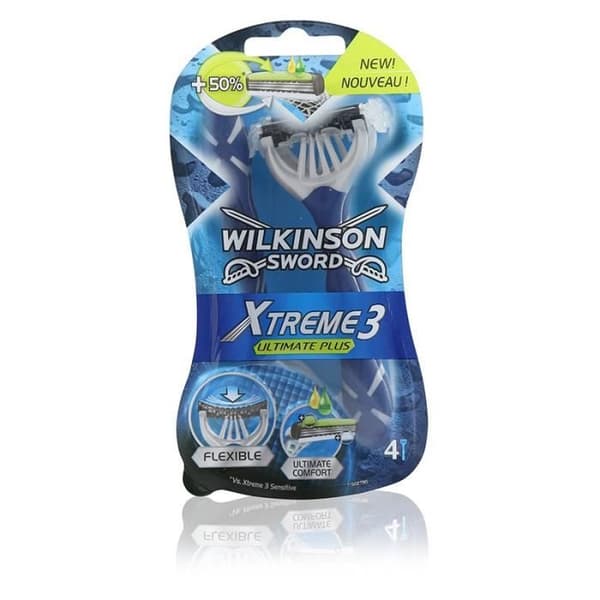 Wilkinson Sword - Xtreme 3 ultimate Plus engångsrakhyvel med 3 flexibla blad