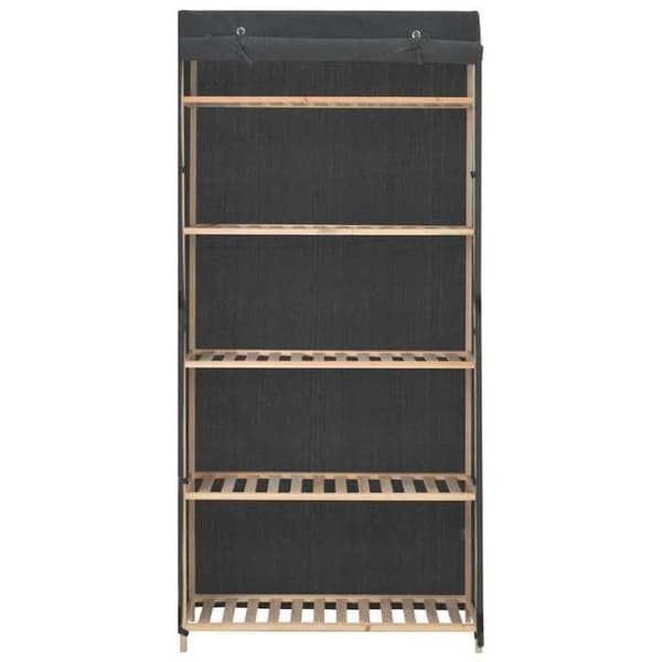 vidaXL Garderob Grå 79 x 40 x 170 cm Tyg