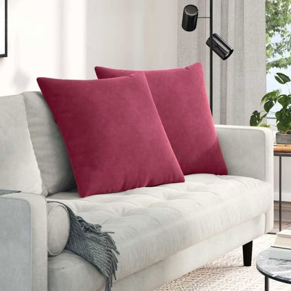 Coussin Vidaxl Soffkuddar 2 st Bordeaux 60 x 60 cm