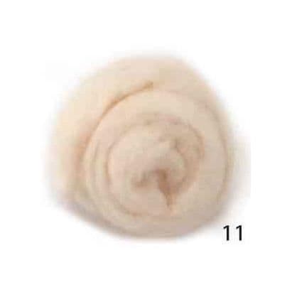 Tova ull - GLOREX - 50g - Vit - Fårull