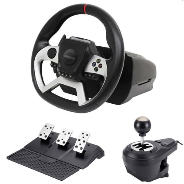 Spelkontroll - Maxx Tech MXT-PROFFW - Kit Pro FF Racing - USB - Multi-plattform - Svart