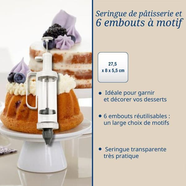 Bakery sprits och 6 mönstermunstycken Dr. Oetker Baker Edition