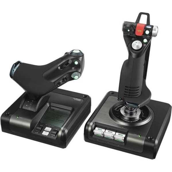 Joystick - Trådad - Logitech G - X52 Pro Flygkontrollpanel - Kompatibel med PC - Svart