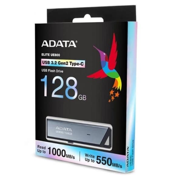 Pendrive - Adata - Elite UE800 - 128 Go - USB 3.2 Gen2 - Typ-C - Hastighet upp till 1000MB/s