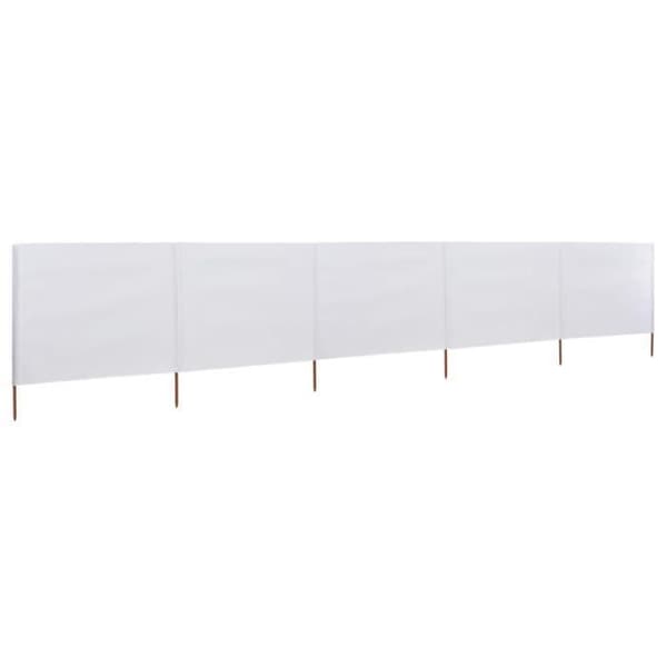 vidaXL 5 Panel Rumsavdelare Tyg 600x80 cm Sandvit