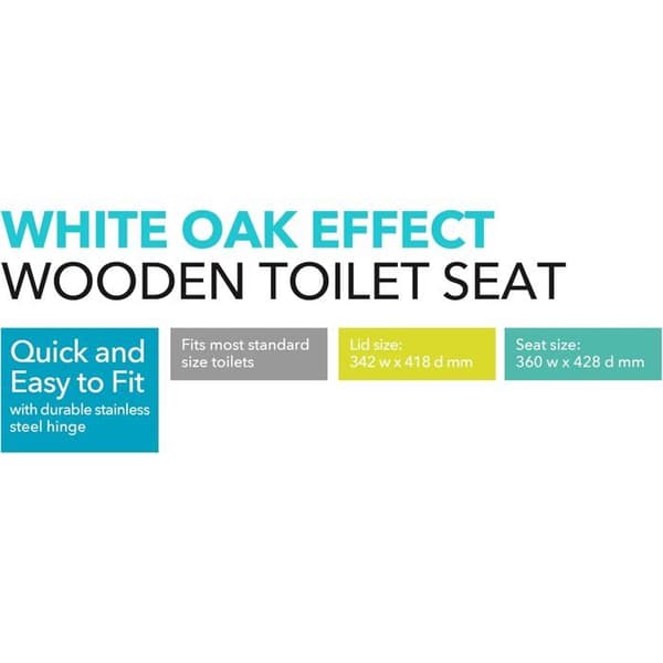 WC-sits - BELDRAY - Universell - MDF-trä - Vit ek-effekt - Lätt att rengöra