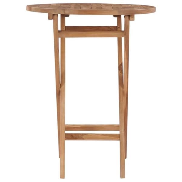 Hopfällbart runt trädgårdsbord - TEAK - 60 x 60 cm