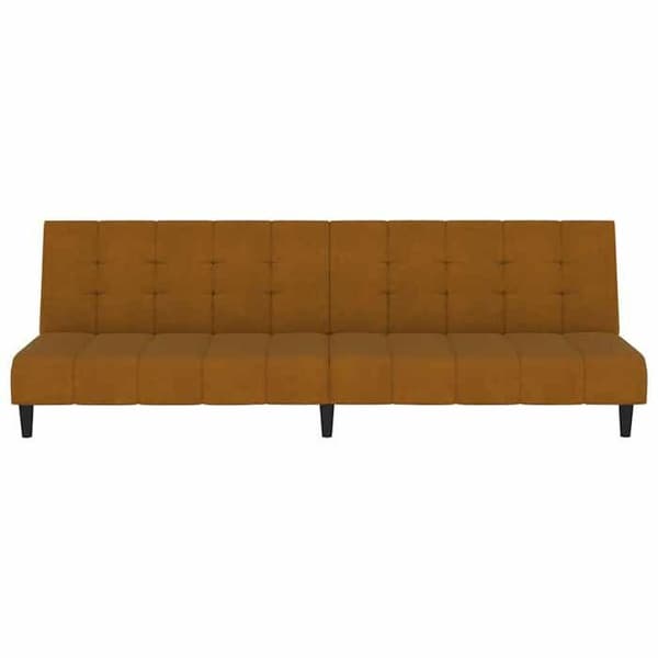 vidaXL 2-sits soffa med sängfunktion i brun sammet 375771