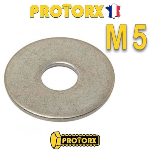Rondell Platt M5 - PROTORX - Extra Stor - Rostfritt Stål A2 - Paket med 50st - Typ LL