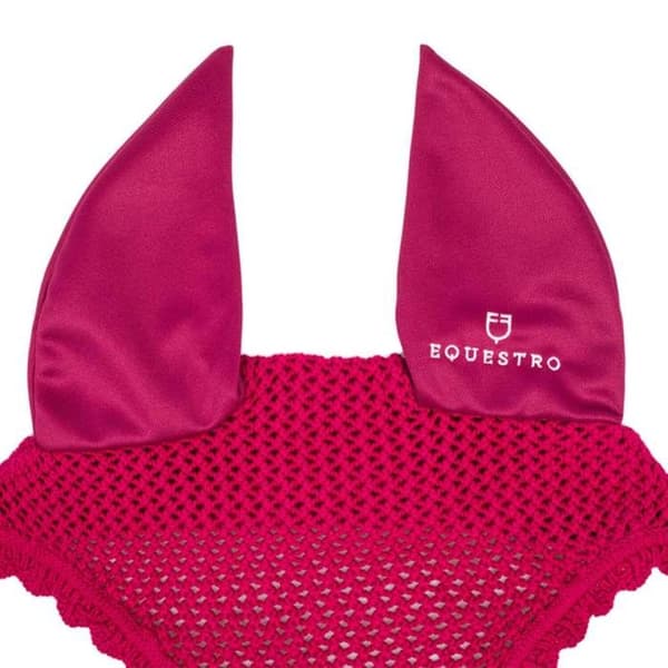 Flughuva för häst i bomull med elastiska öron Equestro - Rosa - TU