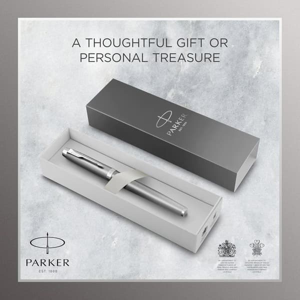 Parker IM Skrivritualer - Grå gradientfjäderpenna, fin spets, kromfinish, presentförpackning