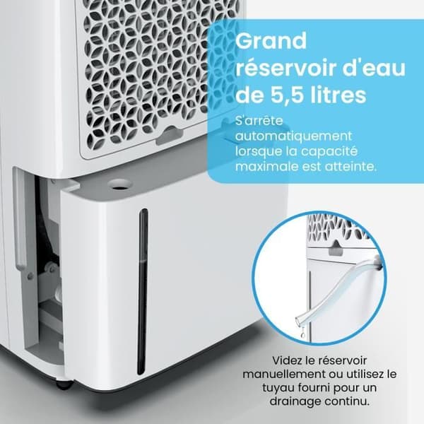 Avfuktare - Pro Breeze - 20L - 4 Läge - LED-display - Kontinuerlig dränering
