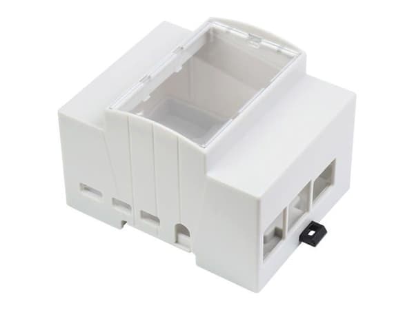 Waveshare DIN Rail ABS-hölje för Raspberry Pi 4 – transparent överfönster