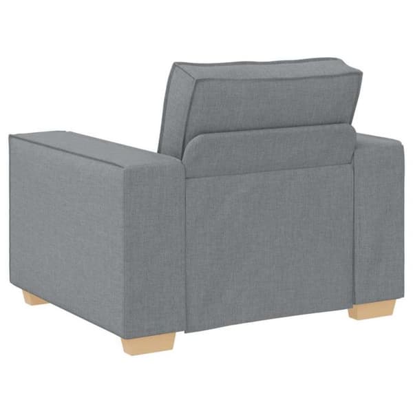 Fåtölj - Ljusgrå - 100% Polyester - 1 plats - Armstöd ingår