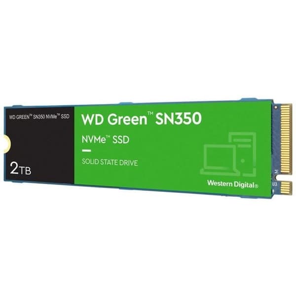 WESTERN DIGITAL - Grön SN350 - Intern Solid State Drive - 2 TB - M.2 - WDS200T3G0C