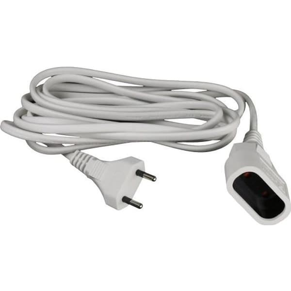 ZENITECH förlängningssladd 2m - 2x0,75mm² - Vit