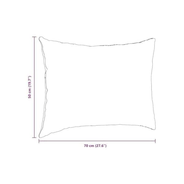 Soffkuddar - vidaXL - Ljusgrå - 70x50x20 cm - Avtagbara överdrag - Polyesterfyllning - 2-pack