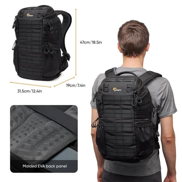 Fotoryggsäck - Lowepro - Protactic BP 350 AW III - 4 åtkomster - Polyester - Svart