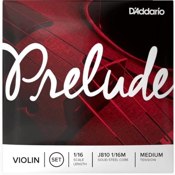 D'Addario Prelude Violin String Set 1/16 Medium Gauge UK Import
