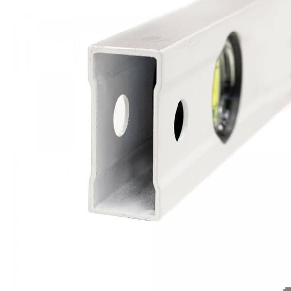 Vattenpass - PRO - 17 cm - Vit - Precision 0,5 mm/m - Lutning 2% - Aluminiumlegering - ERS+ system