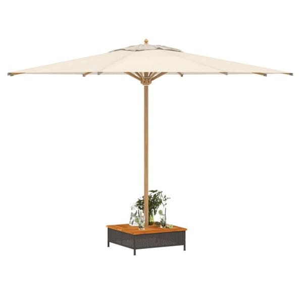 Svart parasollfot 70x70x25 cm