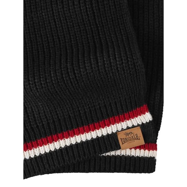 Stickad ensemble - LONSDALE - Butleigh - Svart - 100% polyakryl - Chic