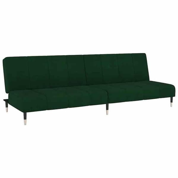 vidaXL 2-sits bäddsoffa Mörkgrön sammet 375876