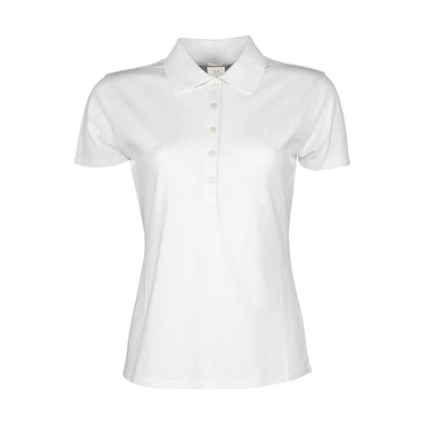 Polo dam Tee Jays Luxury Stretch - vit