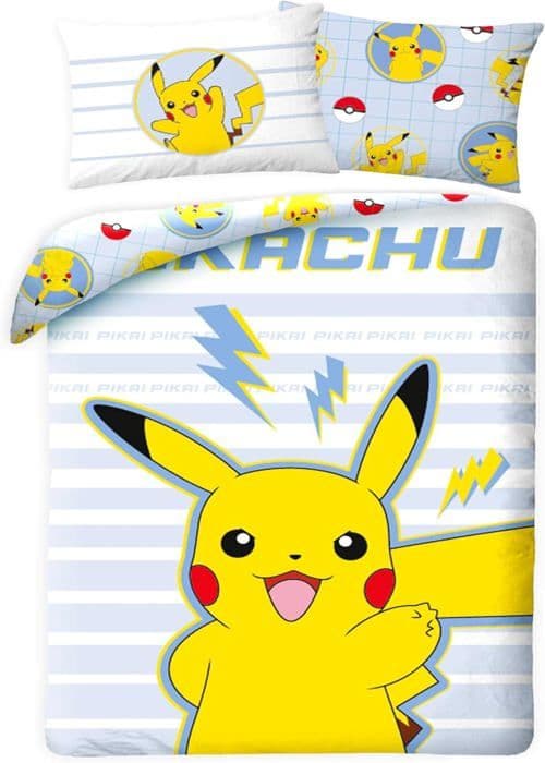 Pikachu Sängkläder 100% Bomull 140 X 200 CM