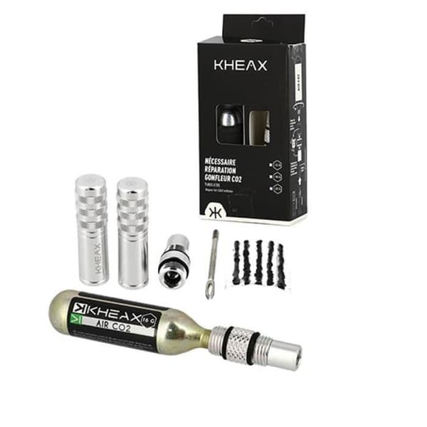 Kheax CO2 16GR aluminium slanglöst reparationssats - silver