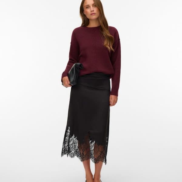 Pull besti col rond regular med sömdetalj Dam VERO MODA