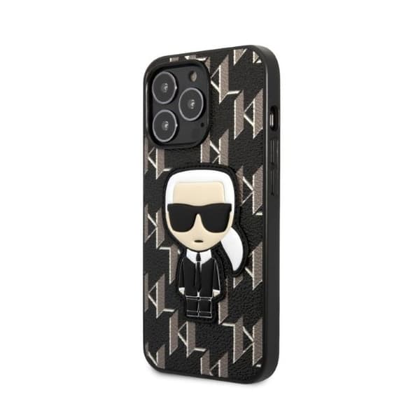 iPhone 13 Pro-fodral Karl Lagerfeld Monogram Ikonik Patch Svart