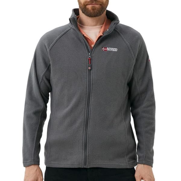 Fleecejacka - Geographical Norway - Tug - Grå - Hög krage - 100% polyester
