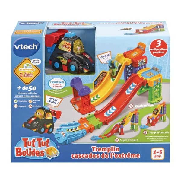 VTECH - Tut Tut Bolides - Extreme Stunts Springboard + Lucas, mästerskapets kung