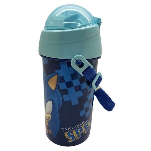 Gourde - Sonic the Hedgehog - 500 ml - Fällbar kork - Rem - Plast