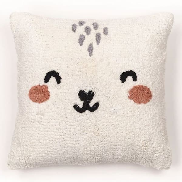 Coussin avtagbart tuftat FUNNY - IDAG - Vit 40x40 cm