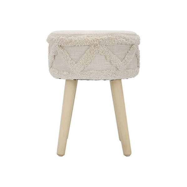Puff med tuftad effekt "Damasco" 41cm Beige
