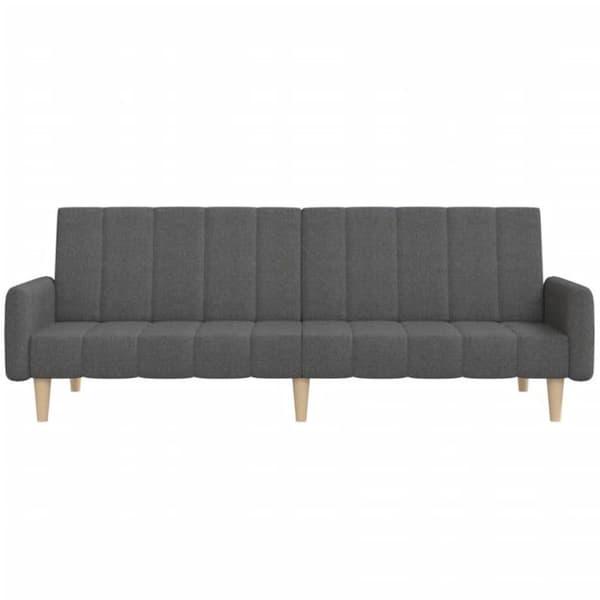 vidaXL 2-sits bäddsoffa mörkgrå tyg 375759