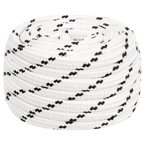 152787 vidaXL Arbetsrep Vit 18 mm 50 m Polyester