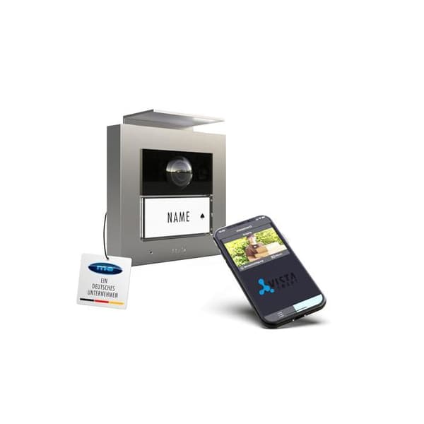 Video-intercom - m-e - VS-21 S - LAN - WiFi - Utomhusenhet - Silver - 114x114x30 mm