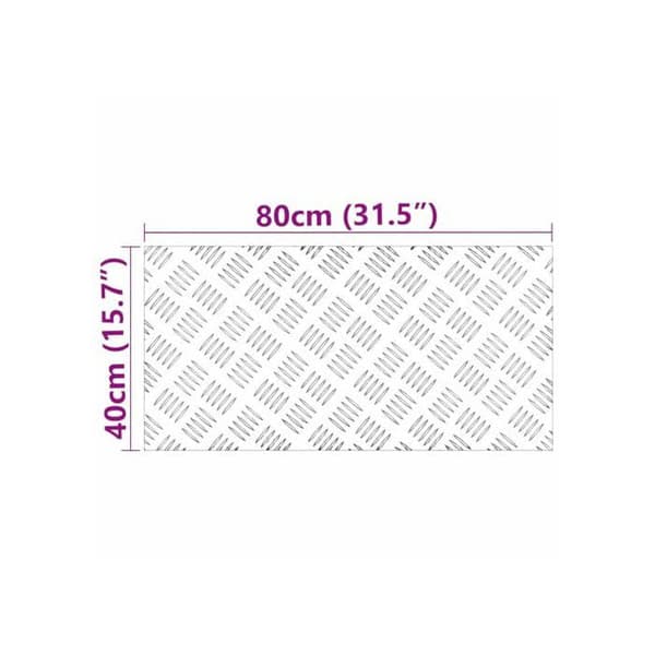 Antislip aluminiumstege - vidaXL - Silver - 80x40 cm - Rektangulär - 4-pack - Antislip