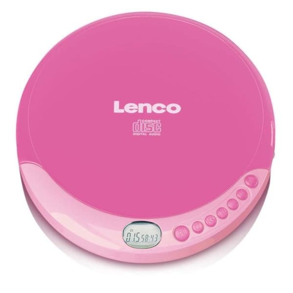 Lenco CD-011 - Bärbar CD-spelare med laddningsfunktion - Rosa