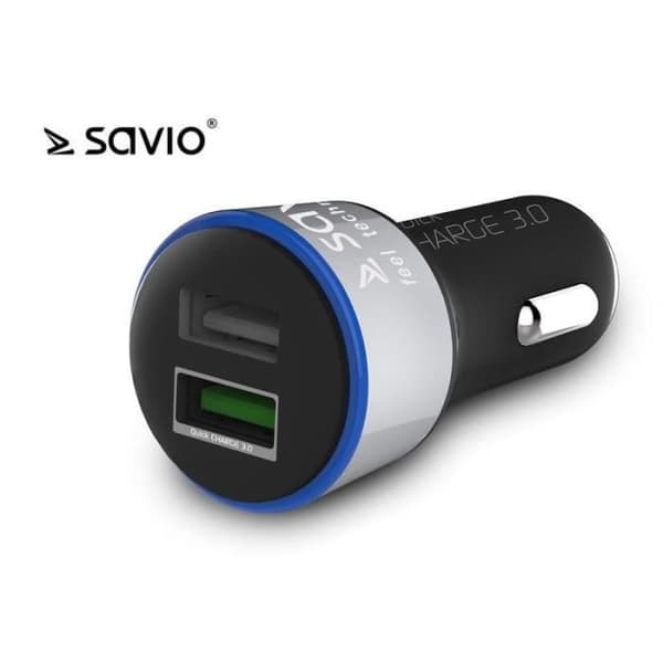 Savio Car Quick Charge-laddare Savio SA-06-B 3.0A 2xUSB