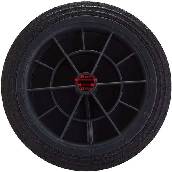 Gummihjul för avfallsbehållare, diameter 250 mm