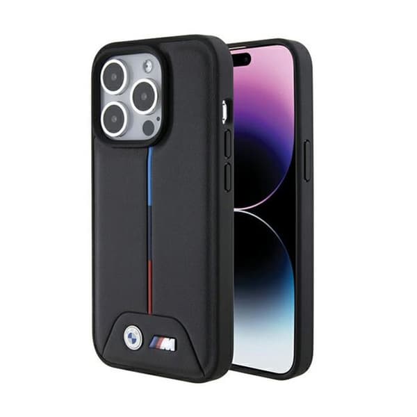 Telefonfodral - BMW - iPhone 15 Pro - Vadderad - Trikolor - Stötskydd
