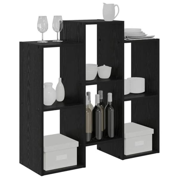 vidaXL Buffé Ek svart 90 x 30 x 90 cm 8000405