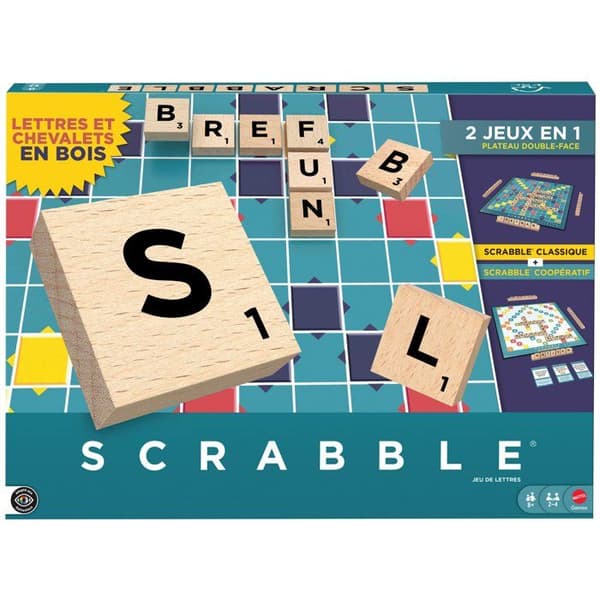 Scrabble klassisk - 2 i 1 - Mattel Games - JGR63