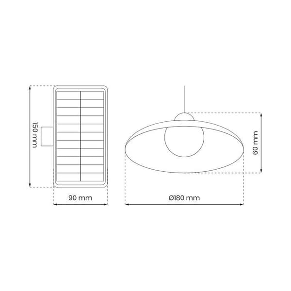 Dubbel solpanel Saturnus