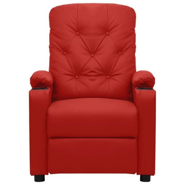 vidaXL Recliner Röd vinröd Konstläder